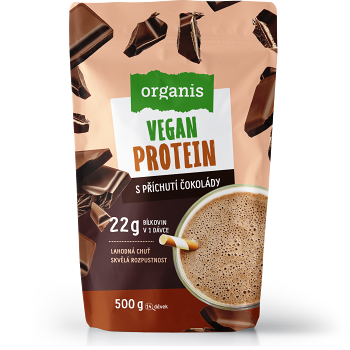 ORGANIS Vegánsky proteín čokoláda 500 g (Proteínové nápoje)