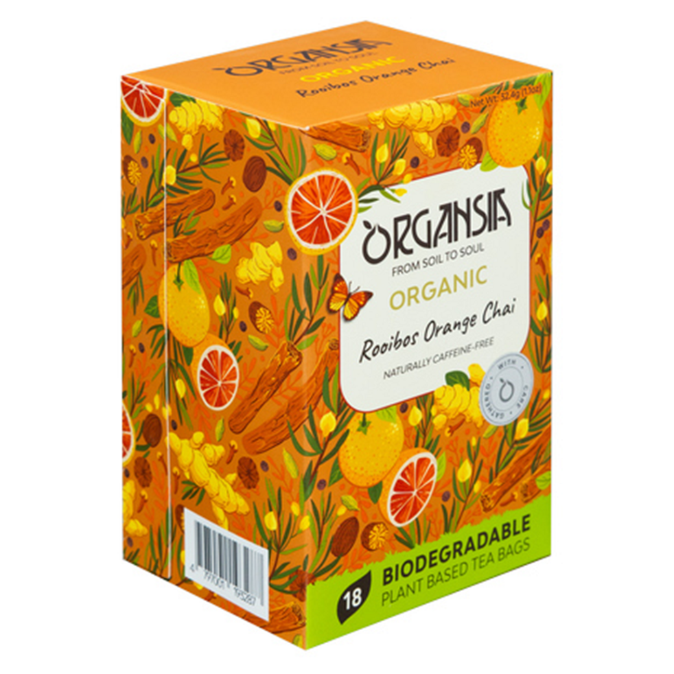 ORGANSIA Rooibos orange chai ovocno-bylinný čaj BIO 18 sáčkov