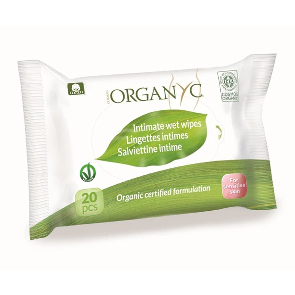 E-shop ORGANYC Vlhčené obrúsky pre intímnu hygienu 20 kusov