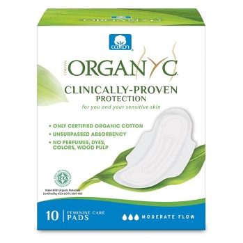 ORGANYC Denné vložky s krídelkami Moderate 10 kusov (Prírodné menštruačné vložky) - Prírodné