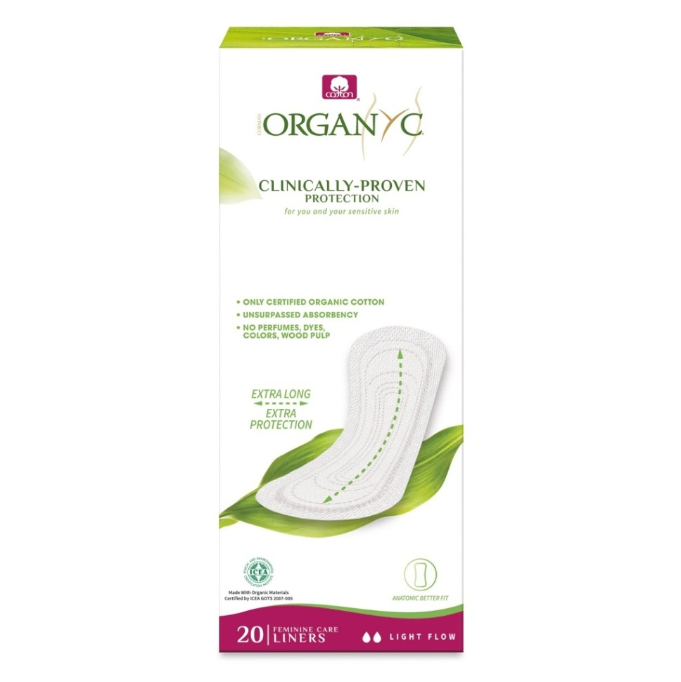 ORGANYC Slipové vložky Maxi 20 kusov