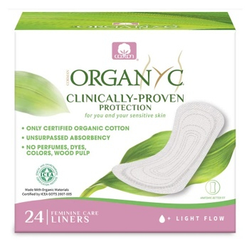 ORGANYC Slipové vložky Light 24 kusov (Prírodné menštruačné vložky) - Mini, Slipové, Prírodné