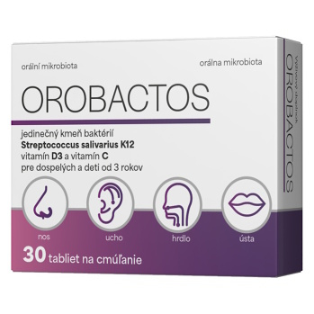 OROBACTOS Tablety na cmúľanie 30 kusov (Probiotiká, laktobacily) - Viaczložkové