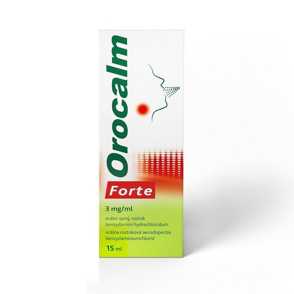 Orocalm Forte 3 mg/ml proti bolesti a opuchu hrdla 15 ml kúpite na Mojalekaren.sk