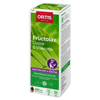 ORTIS Fructolax Sirup pre deti 250 ml (Vláknina, psyllium) - Prírodné