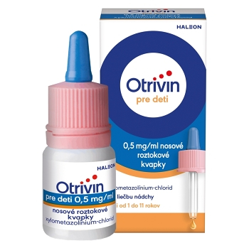 OTRIVIN 0,05 % Nosová roztoková instilácia 0,5 mg/ml 10 ml