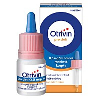 OTRIVIN 0,05 % Nosová roztoková instilácia 0,5 mg/ml 10 ml