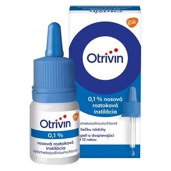 OTRIVIN 0,1 % Nosová roztoková instilácia 1 mg 10 ml