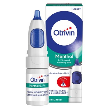 OTRIVIN Mentol 1mg/m nosový roztokový sprej 10 ml (Na uvoľnenie dutín) - Jednozložkové
