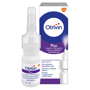 OTRIVIN Plus 1mg/ml+50mg/ml nosová roztoková aerodisperzia 10 ml