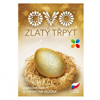 OVO Farby na vajíčka Efekt zlatý ligot 5 x 5 ml + rukavice
