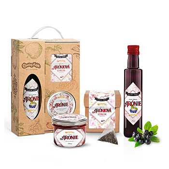 OVOCŇÁK Darčeková aroniová sada 3 kusy (Darčekové balenia potravín) - Viaczložkové, Sladké, Prírodné