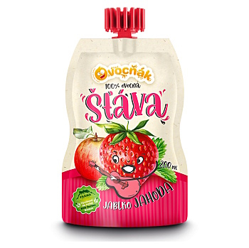 OVOCŇÁK Mušt jablko a jahoda 200 ml (Džúsy, sirupy, minerálne vody) - Prírodné