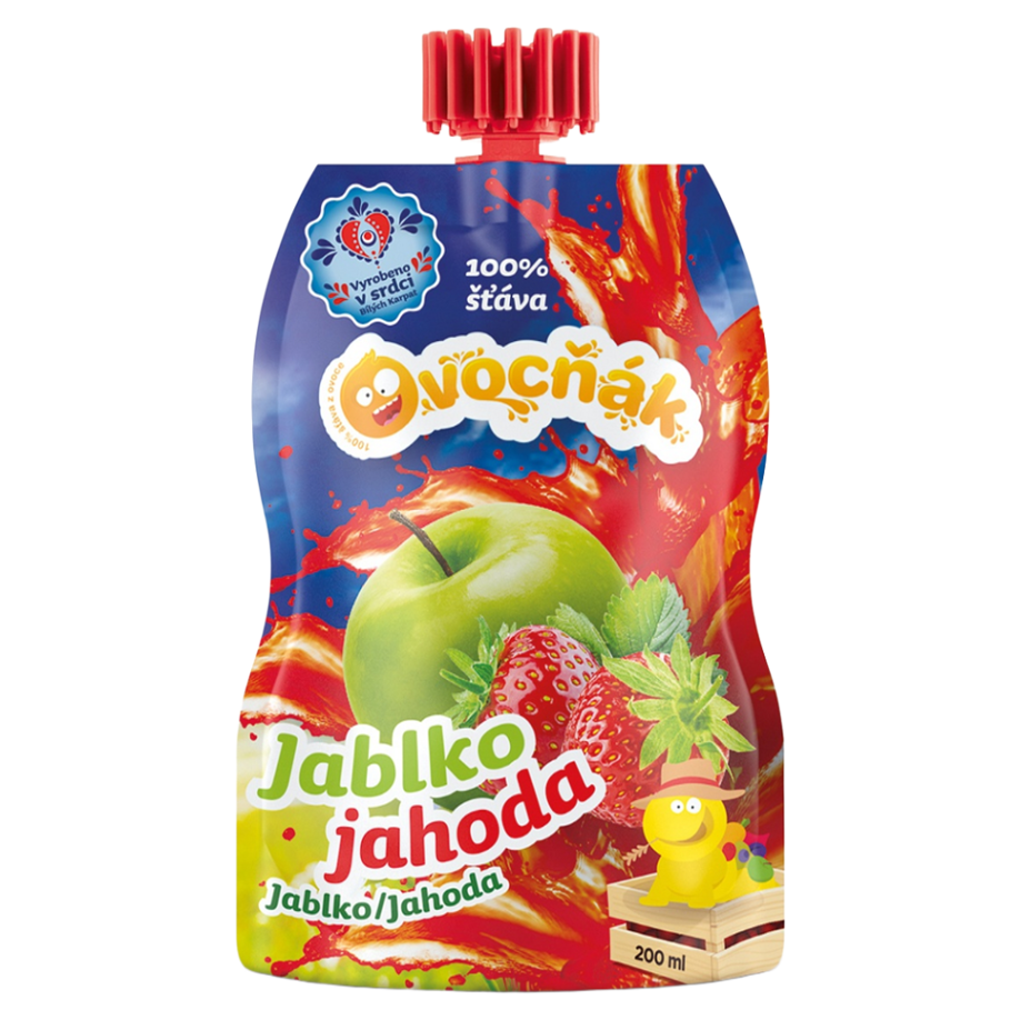 OVOCŇÁK Mušt jablko a jahoda 200 ml