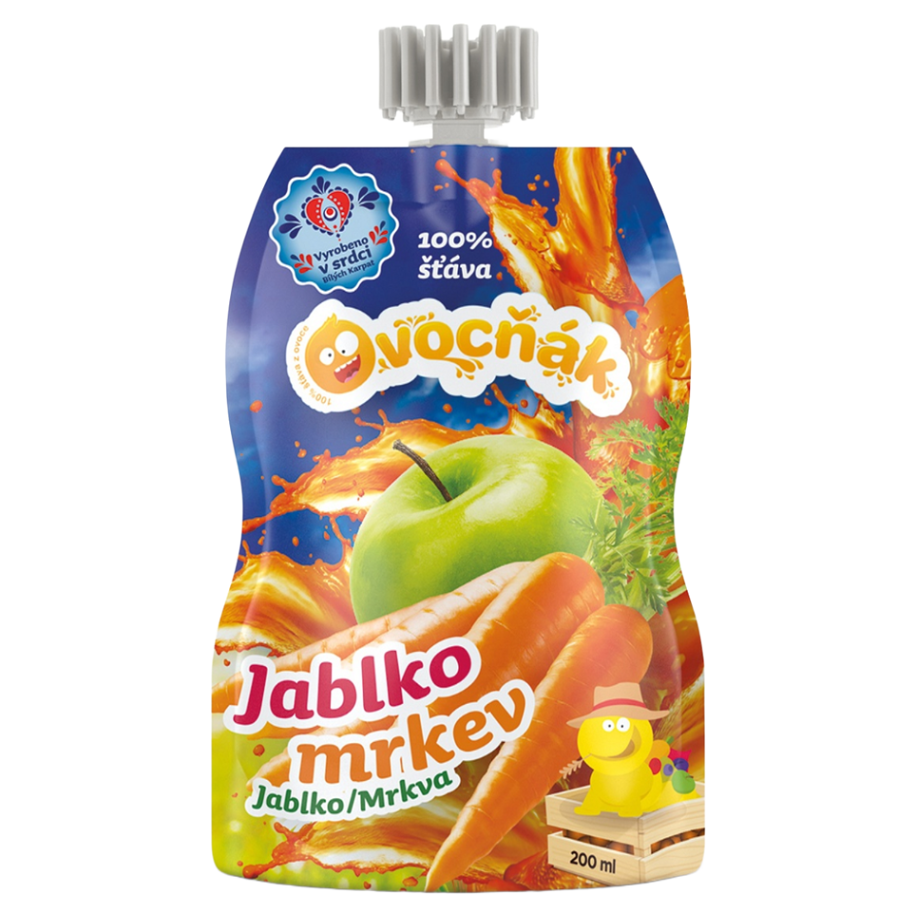 OVOCŇÁK Mušt jablko a mrkva 200 ml