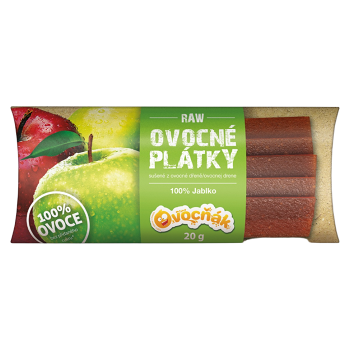OVOCŇÁK Ovocné plátky jablko 20 g (Ovocné plátky) - Jednozložkové