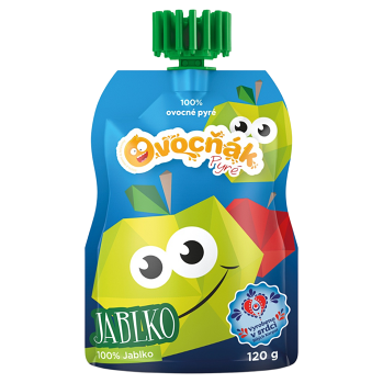 OVOCŇÁK Pyré jablko 120 g (Ovocné príkrmy)