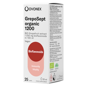 OVONEX Greposept organic 1200 mg 25 ml (Bylinné výživové doplnky) - Prírodné, Jednozložkové, BIO