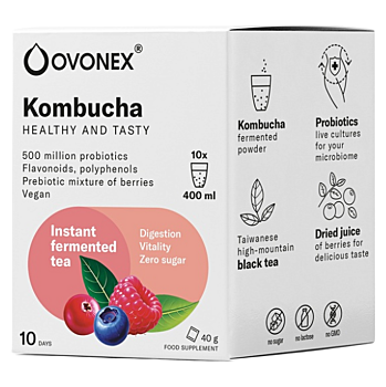 OVONEX Kombucha 10 x 4 g (Probiotiká, laktobacily) - Prírodné, Viaczložkové