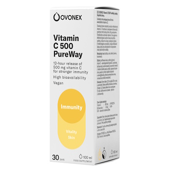 OVONEX Vitamín C 500 mg PureWay 100 ml (Vitamíny na imunitu) - Viaczložkové, Postupné uvoľňovanie