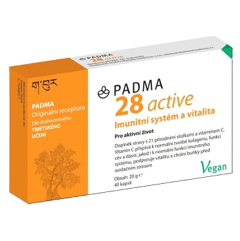 PADMA 28 Active imunita a cievy s vitamínom C 40 kapsúl (Bylinné výživové doplnky) - Prírodné