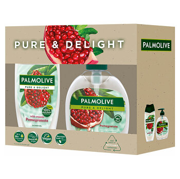 PALMOLIVE Pure & Delight Pomegranate Sprchový gél 250 ml + tekuté mydlo 300 ml Darčeková súprava