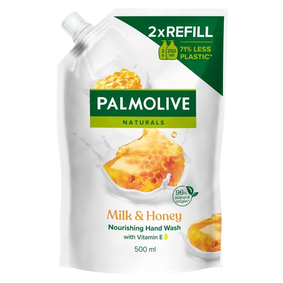 E-shop Palmolive tekuté mydlo, 500ml náplň milk & honey