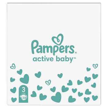 PAMPERS Active Baby-Dry mesačné balenie 3 MIDI 6-10 kg 208 kusov (Plienky 3 (4 - 10 kg)) - obrázok 2/2