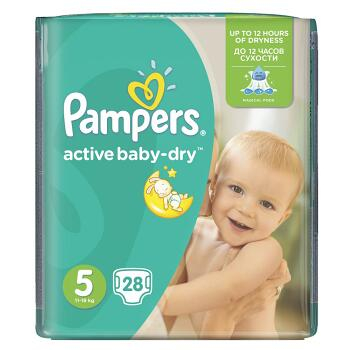 PAMPERS Active Baby-Dry 5 JUNIOR 11-18 kg 28 kusov