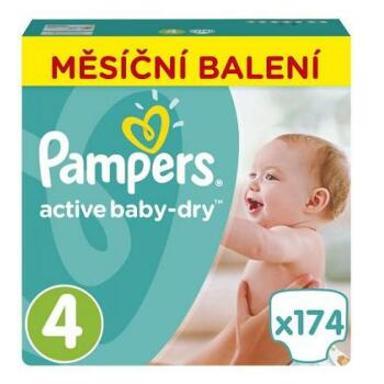 PAMPERS Active Baby-Dry 4 MAXI 7-14 kg 174 kusov
