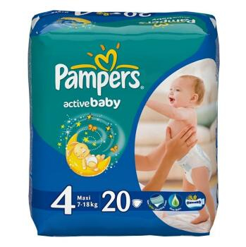 Pampers Active baby 4 maxi 7 - 14 kg 20 kusov (Plienky 4 (7 - 18 kg))