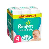 PAMPERS Active Baby mesačné balenie veľ.4 9-14 kg 180 ks