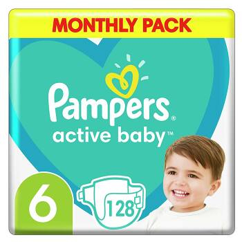 PAMPERS Active Baby mesačné balenie veľ.6 13-18 kg 128 ks