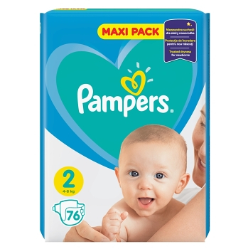 PAMPERS Active Baby-Dry 2 MINI 3-6 kg 76 kusov