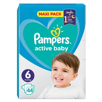 PAMPERS Active Baby-Dry 6 EXTRA LARGE 13-18 kg 42 kusov