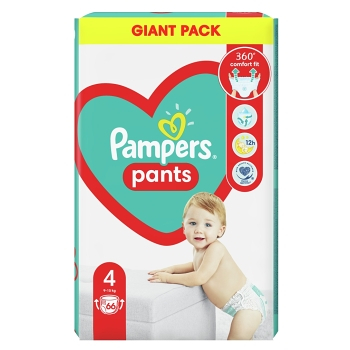 PAMPERS Pants veľ.4 Plienkové nohavičky 9-15 kg 66 ks