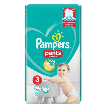PAMPERS Pants veľ.3 VPP 6-11 kg Nohavičkové plienky 54 ks
