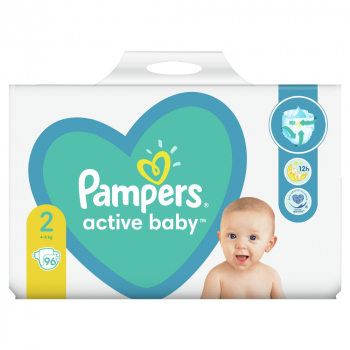 PAMPERS Active Baby veľ.2 Detské plienky 4-8 kg 96 ks