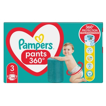 PAMPERS Pants veľ.3 Plienkové nohavičky 6-11 kg 128 ks