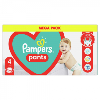 PAMPERS Pants veľ.4 Plienkové nohavičky 9-15 kg 108 ks