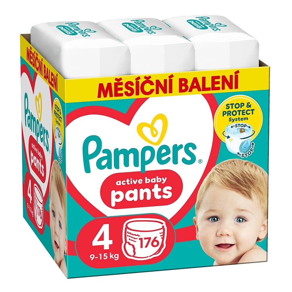 PAMPERS Pants veľ.4 Plienkové nohavičky 9-15 kg 176 ks kúpite na Mojalekaren.sk