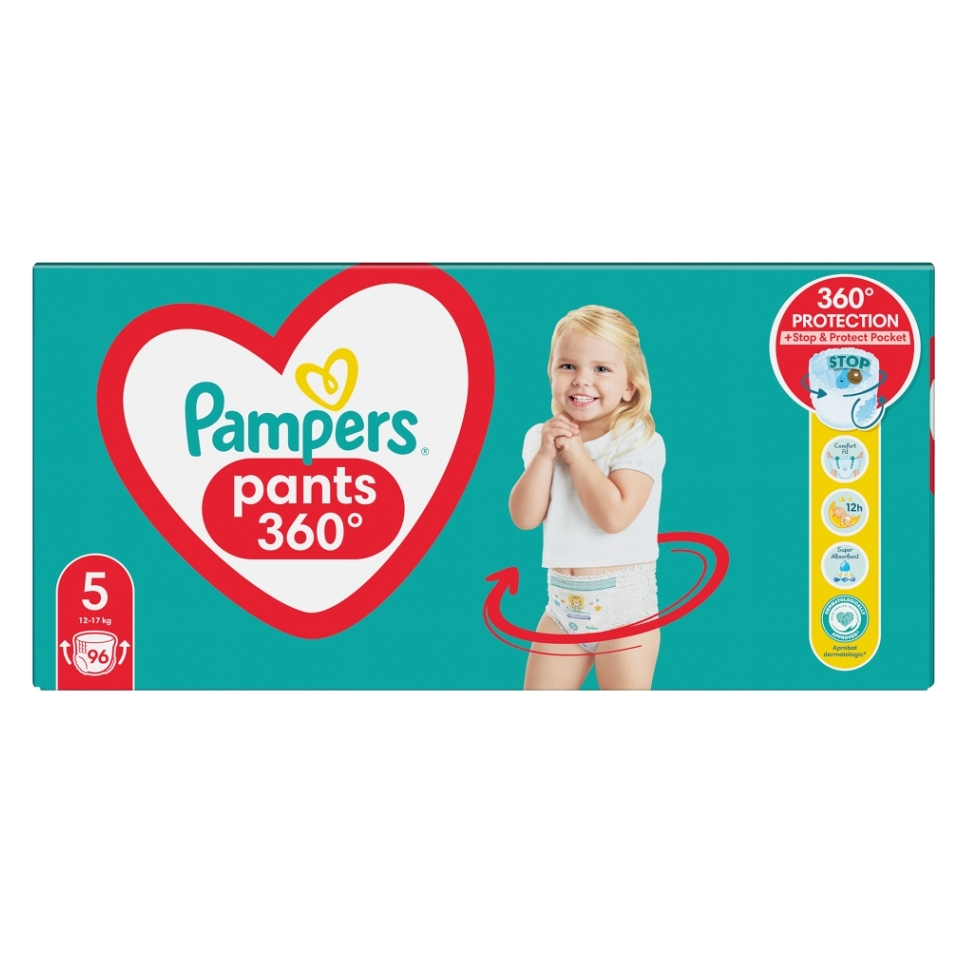 PAMPERS Pants veľ.5 Plienkové nohavičky 12-17 kg 96 ks kúpite na Mojalekaren.sk