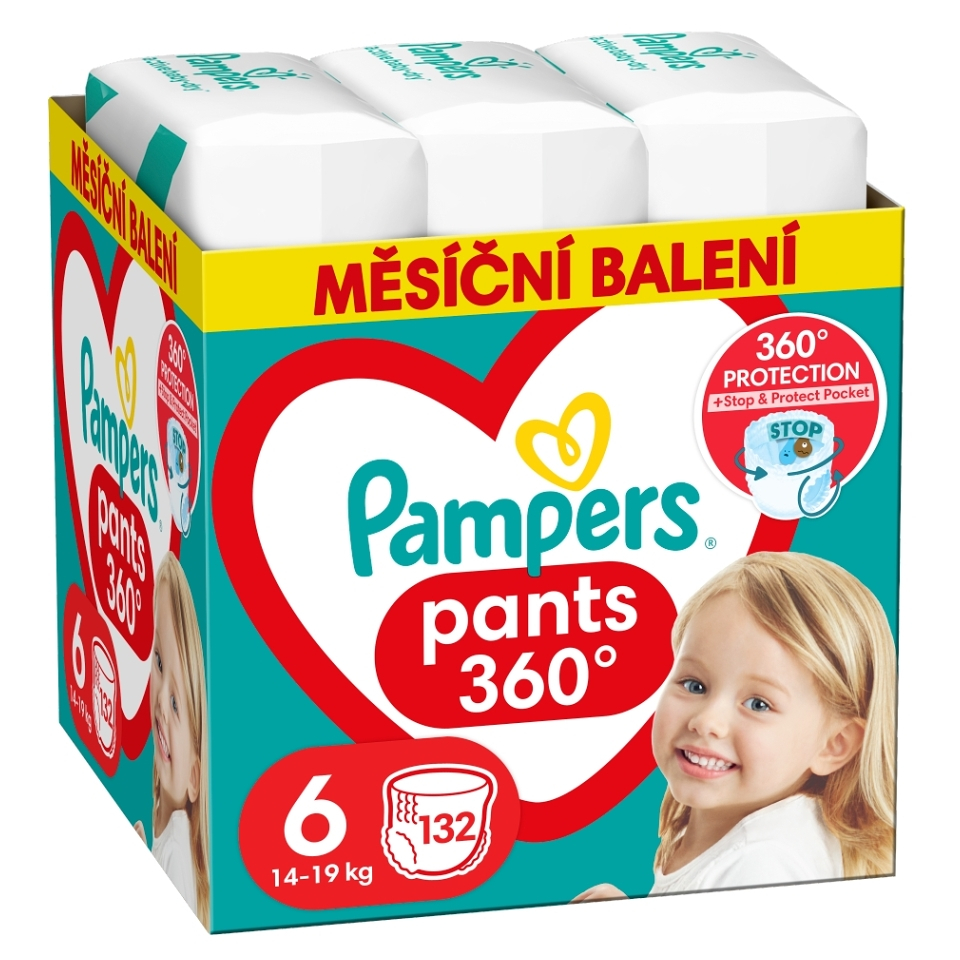 PAMPERS Pants veľ.6 Plienkové nohavičky 15+kg 132 ks