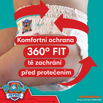 PAMPERS Baby dry edícia Paw Patrol veľ. 5 plienkové nohavičky 12-17 kg 66 ks (Plienky 5 (11 - 25 kg)) - Plienkové - obrázok 4/4