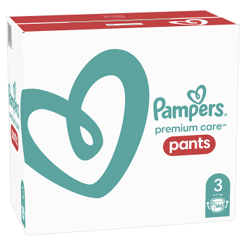 PAMPERS Premium Care veľ. 3 plienkové nohavičky 6 -11 kg 140 ks (Plienky 3 (4 - 10 kg)) - obrázok 3/4