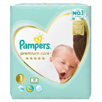 PAMPERS Premium Care 1 Newborn 2-5 kg 78 kusov