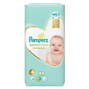 PAMPERS Premium care veľ. 4, 9 - 14 kg 52 ks