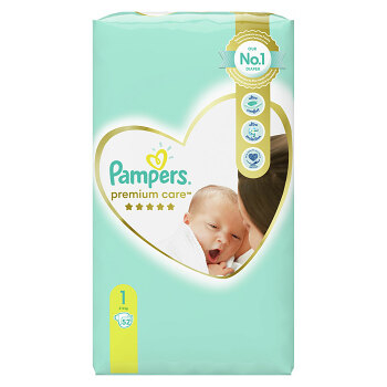 PAMPERS Premium Care Value Pack Minus veľ.1 Detské plienky 2-5 kg 52 ks