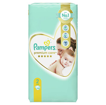 PAMPERS Premium Care Value Pack Minus veľ.2 Detské plienky 4-8 kg 46 ks