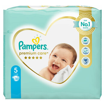 PAMPERS Premium Care Value Pack Minus veľ.5 Detské plienky 11-16 kg 30 ks